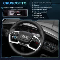 Macchina Elettrica per Bambini 12V con Telecomando, Velocità 3-8km/h, Luci e Musica, Età 3-5 Anni, Nero