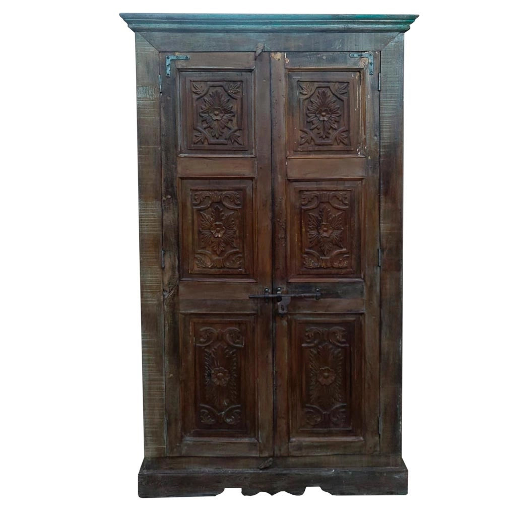 Armadio in legno marrone 122x45x220h