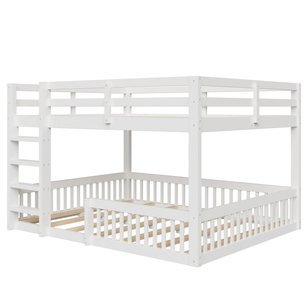Letto a castello 160x200 cm in pino e MDF bianco