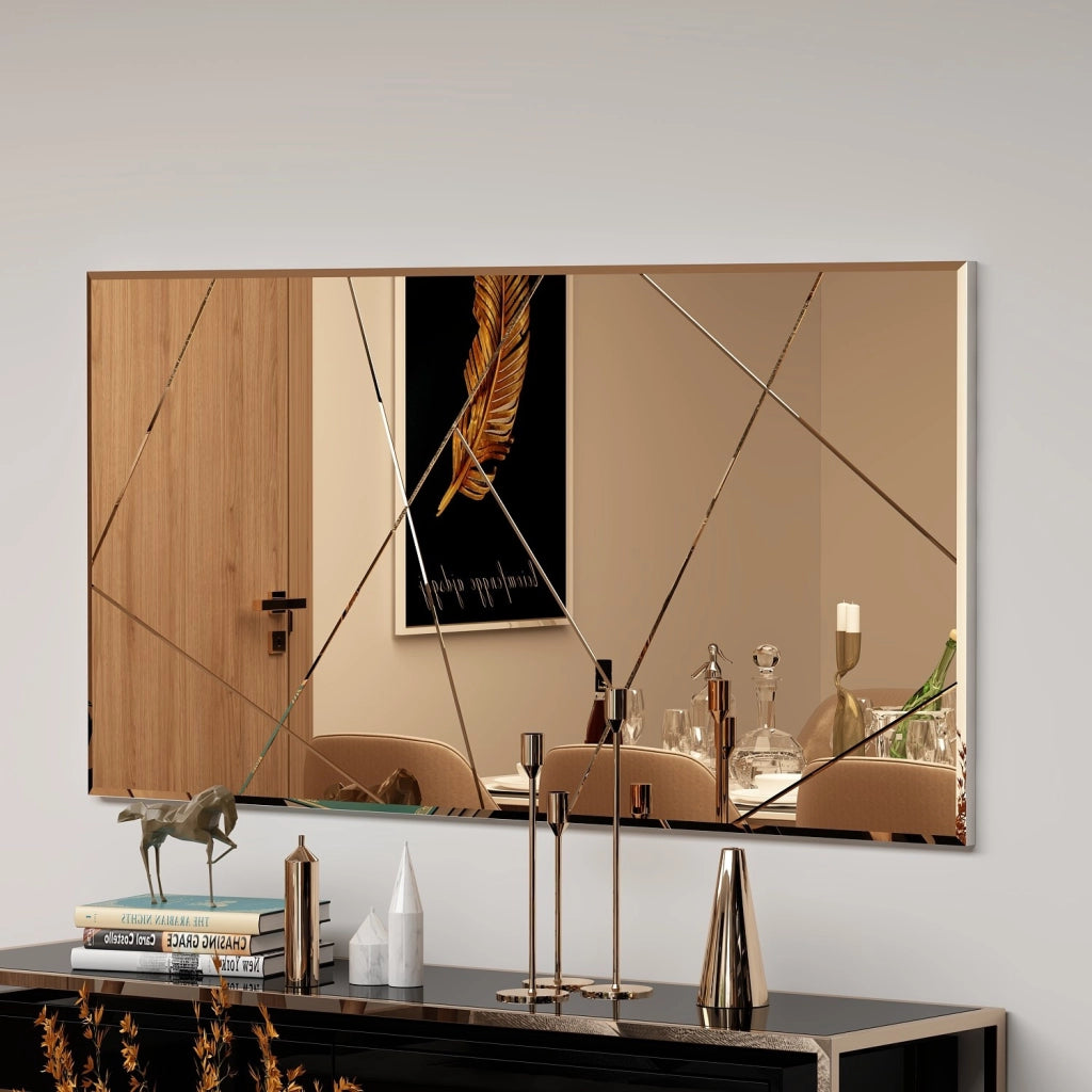 Specchio in legno "Orezo" - 120 x 60 cm - Bronzo