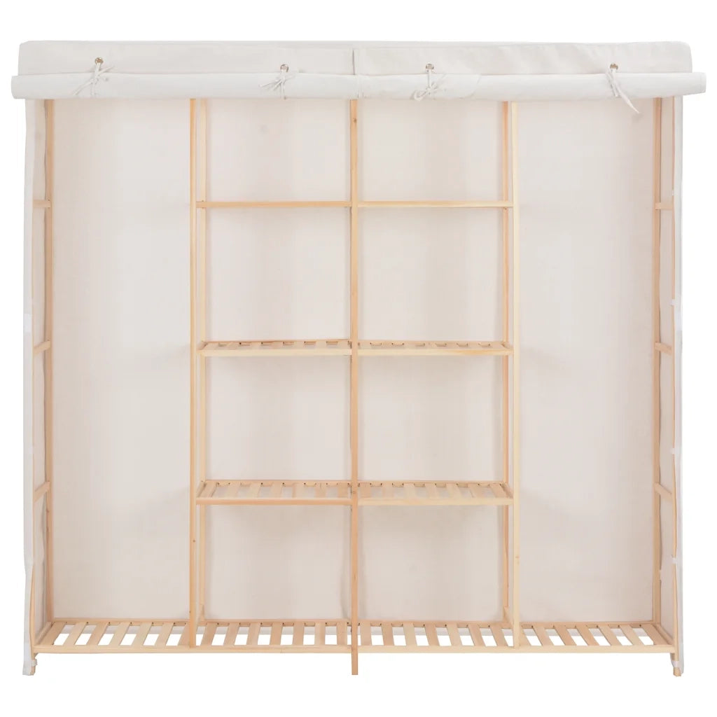 Armadio Bianco 173x40x170 cm in Tessuto CFW1343985