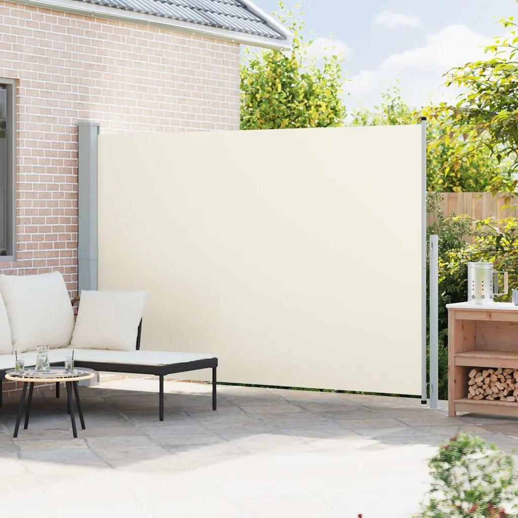 Tenda Laterale Retrattile per Patio 200x300 cm Crema 313412