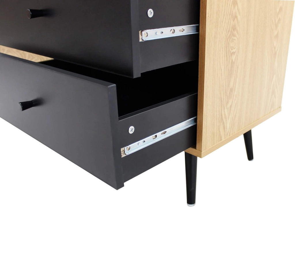 Madia Moderna 1 anta e 3 cassetti in Legno Composito cm 118x39 5x76 - FELIX