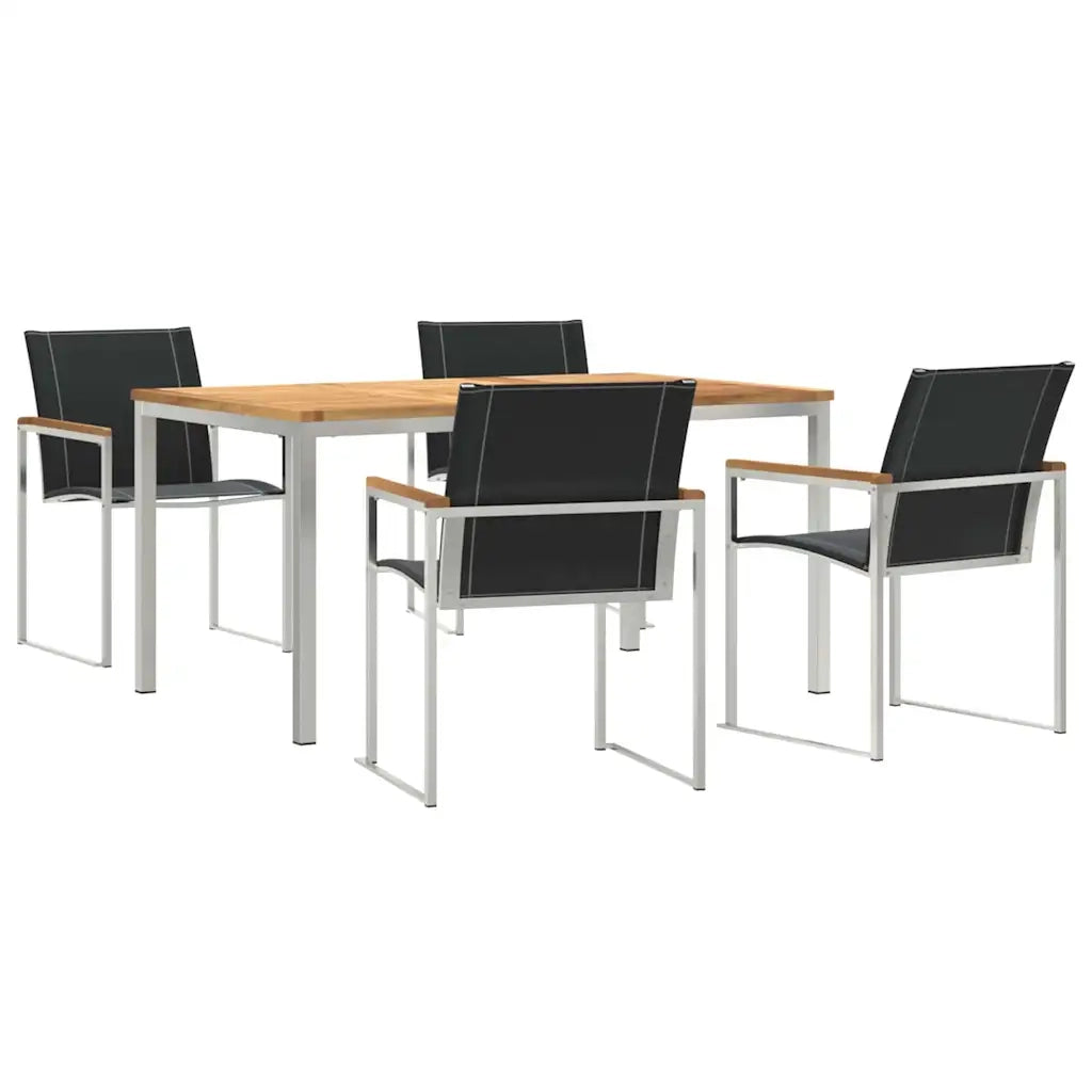 Set da Pranzo per Giardino 5 pcs Legno di Acacia Massello 3334815