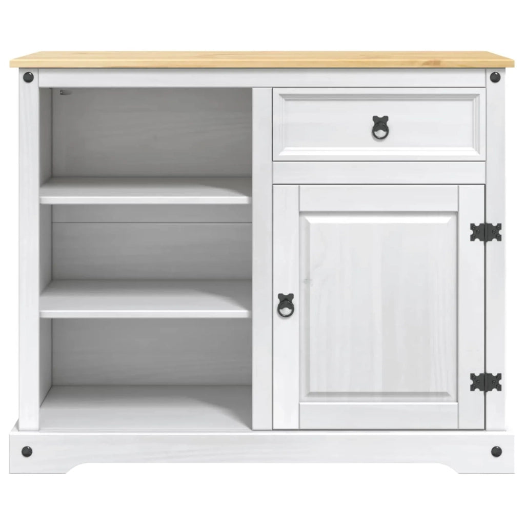 Carrello da Cucina 2 pcs Bianco e Cera di Miele Pino Massello 3425387