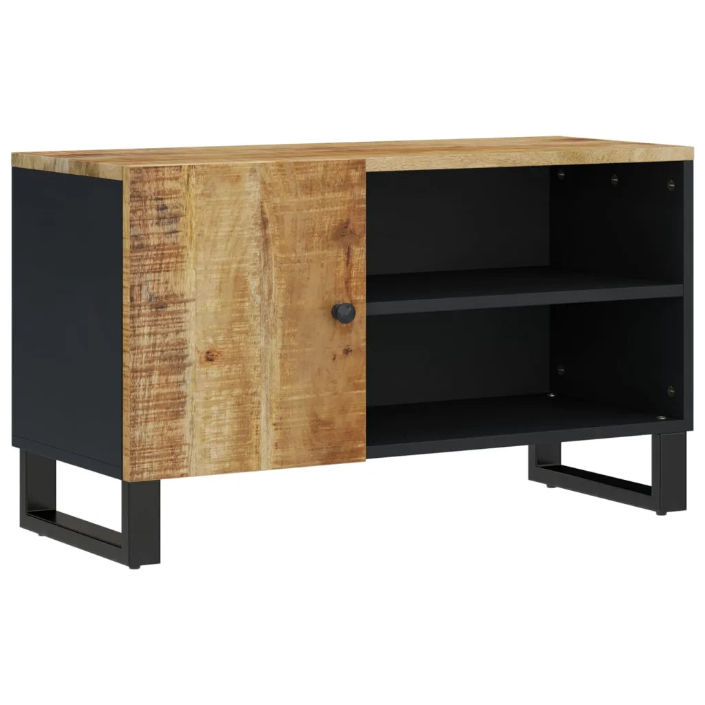 Mobile TV 80x33x46cm Legno Massello Mango e Legno Multistrato 351962