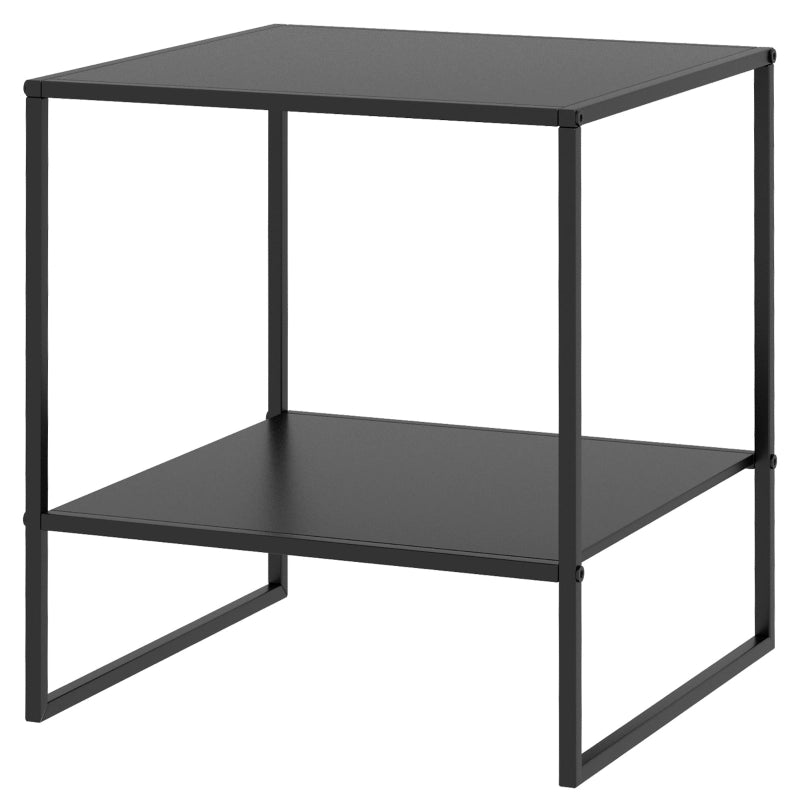 TAVOLINO Laterale 40x40x45 cm in Acciaio Nero