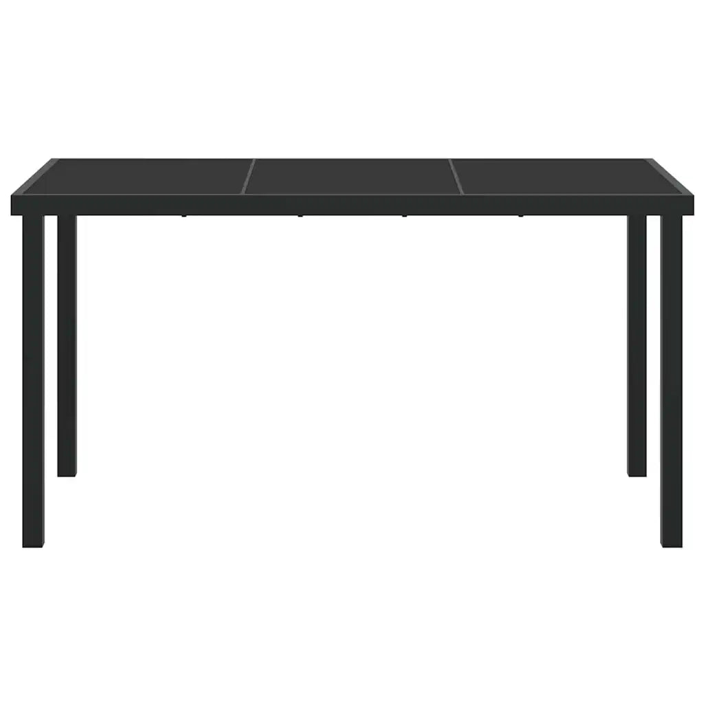 Tavolo da Giardino Nero 140 x 70 x 73 cm Metallo 42010313