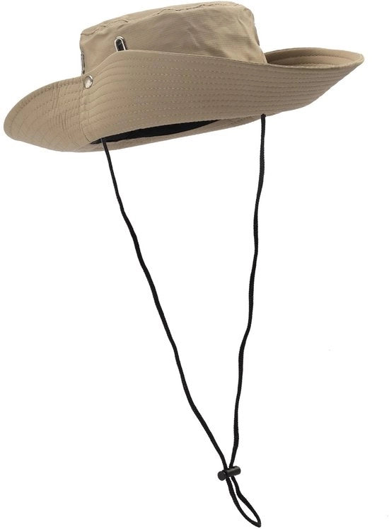 Cappello per escursioni - Impermeabile e resistente al vento - Cappello per pescatori - Cappello per attività all'aperto - Cappello con cinturino regolabile - Cappello con bordo pieghevole