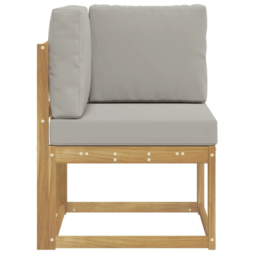 Set di divani da esterno Bianco e Grigio Chiaro 51 x 54 x 73 cm 901469