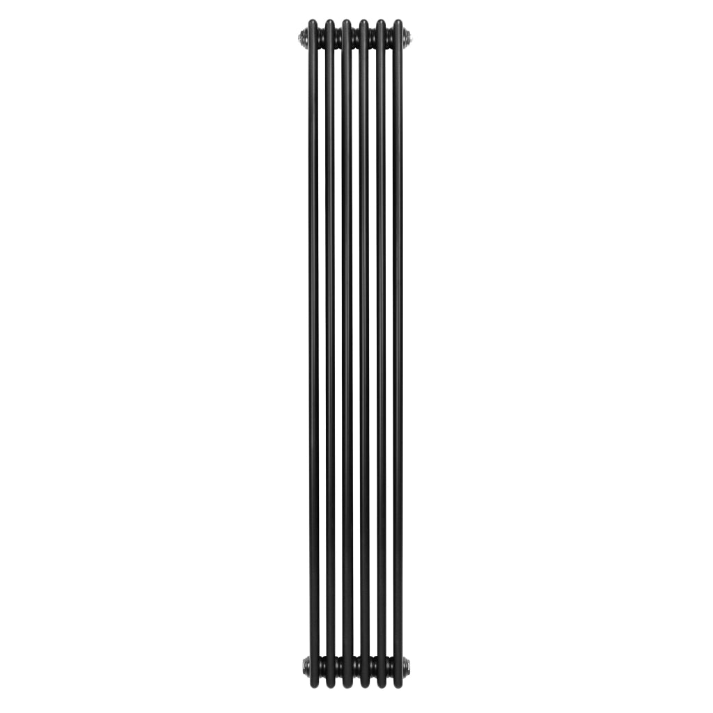 Radiatore Tradizionale 4 Colonne Verticale Riscaldamento Nero 1800x290 mm