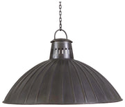 Biscottini Lampadario Industrial a sospensione non elettrificato L49xPR49xH31 cm in ferro finitura nera anticata