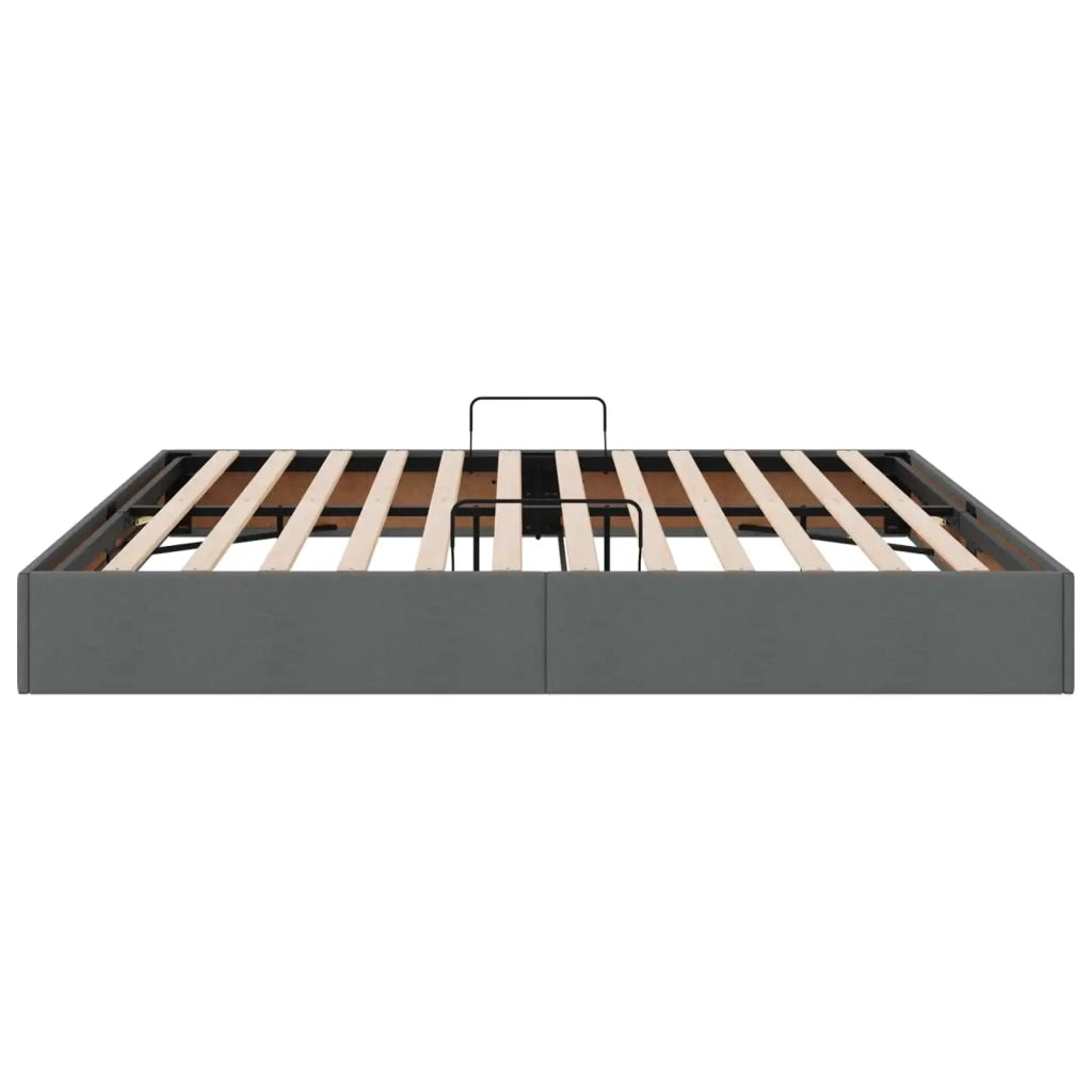Letto ottomano Grigio scuro 200 x 200 cm Tessuto 3442845