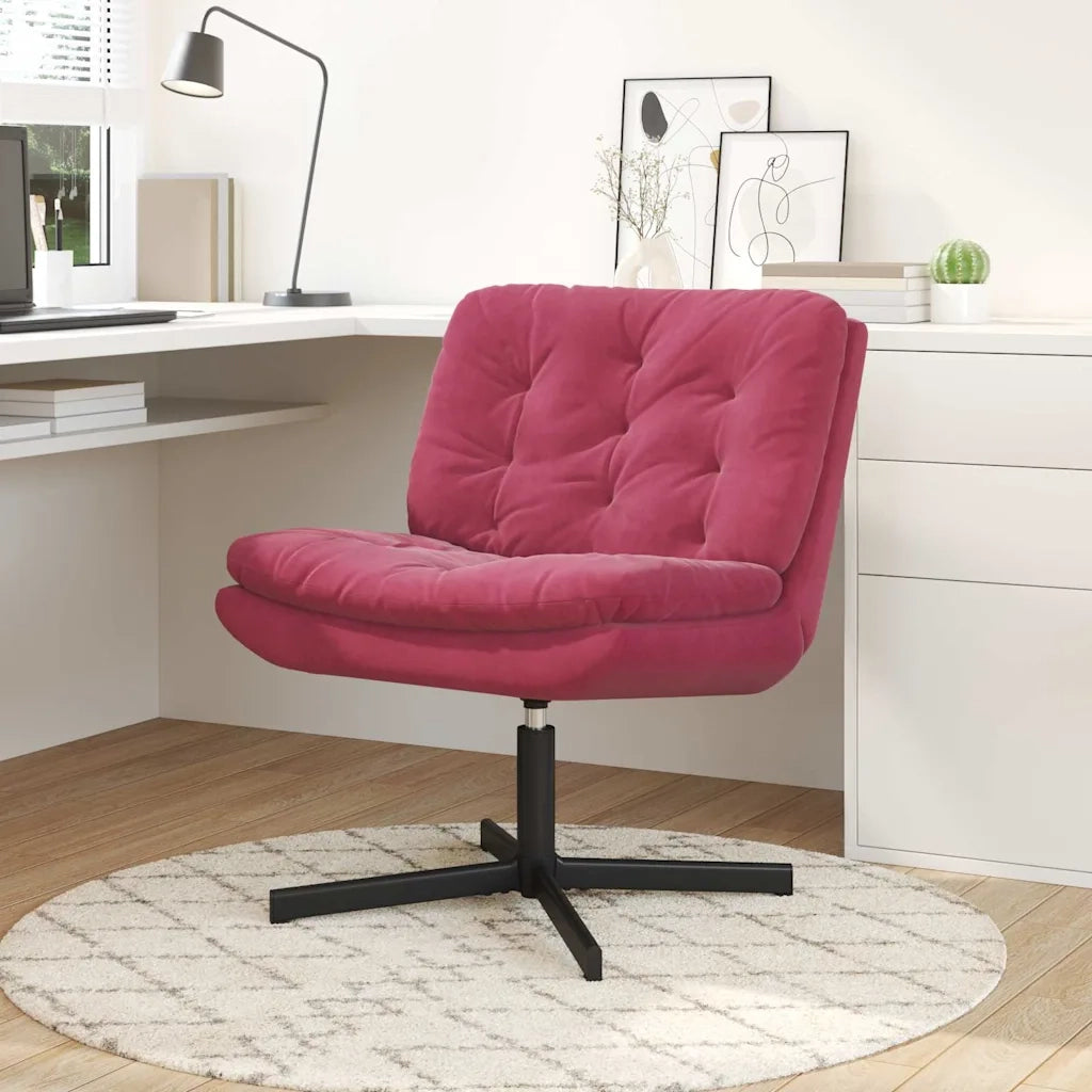 vidaXL Poltrona Relax con Base Girevole Rosso vino 63 x 75 x 76 cm