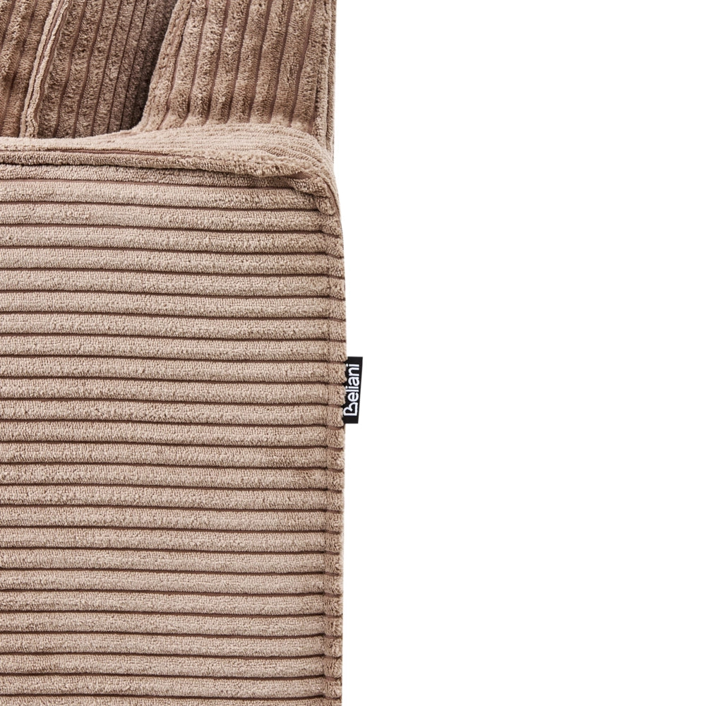 Poltrona in velluto a coste beige Soggiorno stile Moderno contemporaneo
