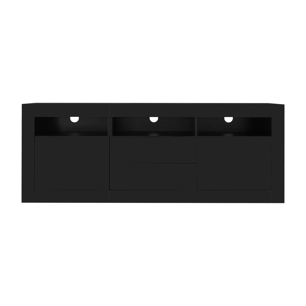 Mobile TV con LED e Cassetti ¨C MINIMAL ¨C 160x35x60 cm, Lucido, 2 Ante, 70 Pollici