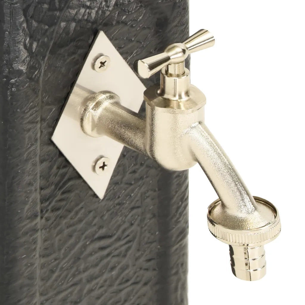 Cisterna da giardino con Rubinetto Antracite Effetto Pietra  cod mxl 50289