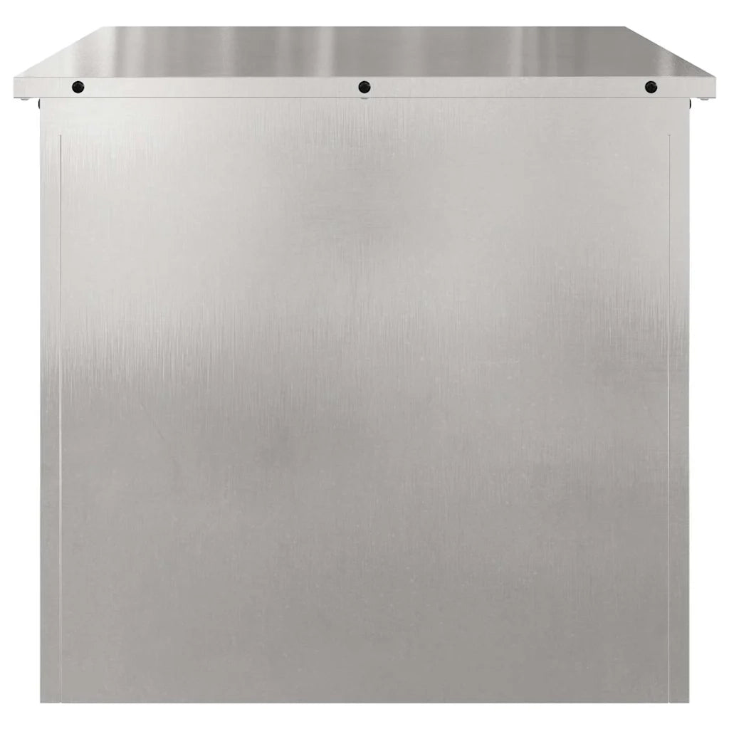 vidaXL Scatola di Stoccaggio Esterno Argento 55 x 50.5 x 50 cm