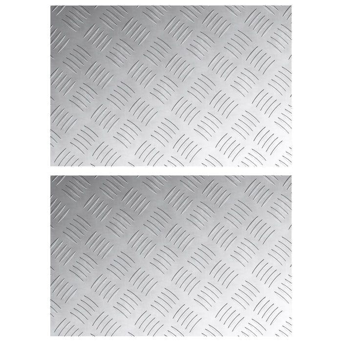 Pannelli in Alluminio Antiscivolo 2 pz 60x40 cm