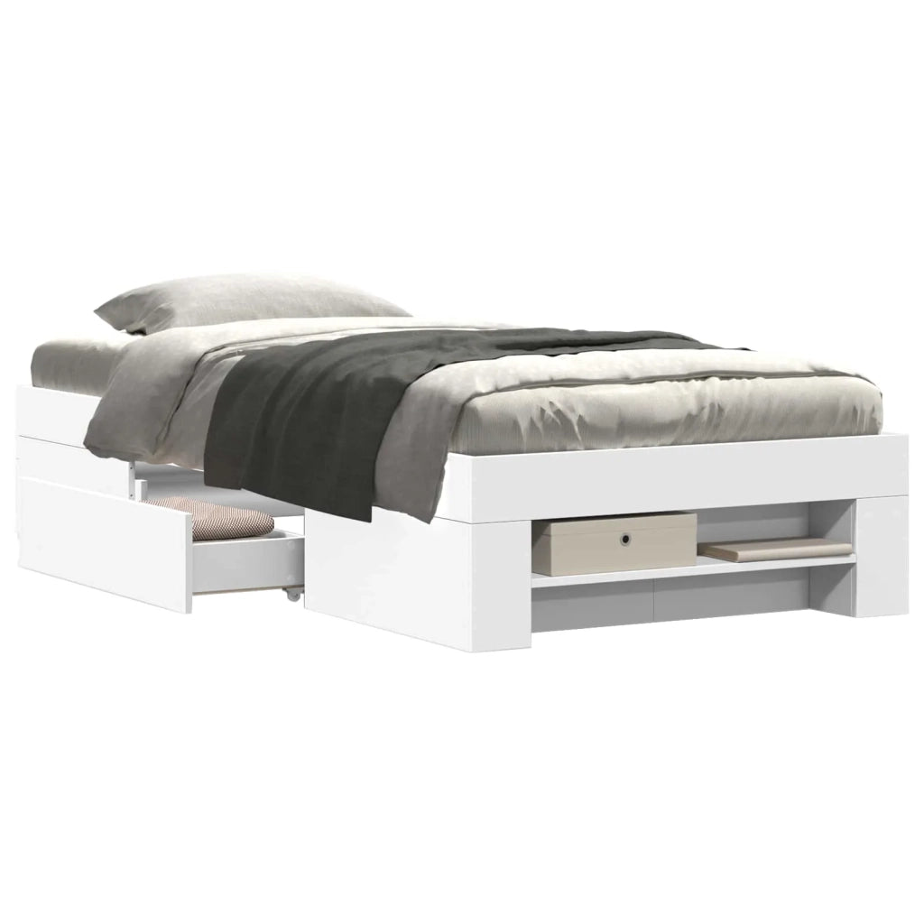 Telaio del letto con storage con cassetto Bianco 80 x 200 cm 3429685