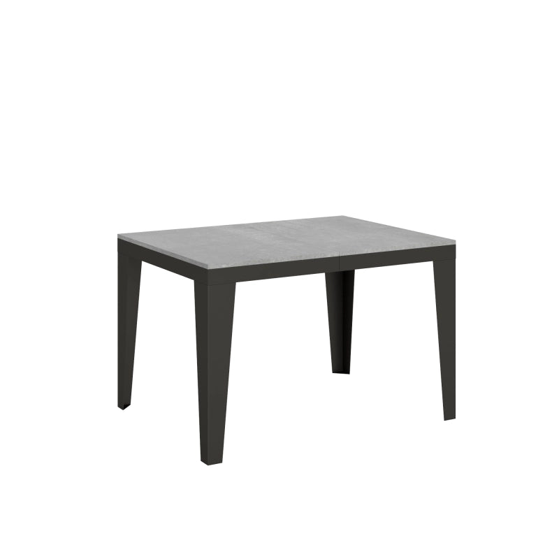 Tavolo allungabile 90x120/380 cm Flame Evolution telaio Antracite - Cemento