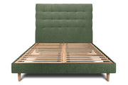 Letto 180x200 cm con testata imbottita - Tessuto Tela opaca