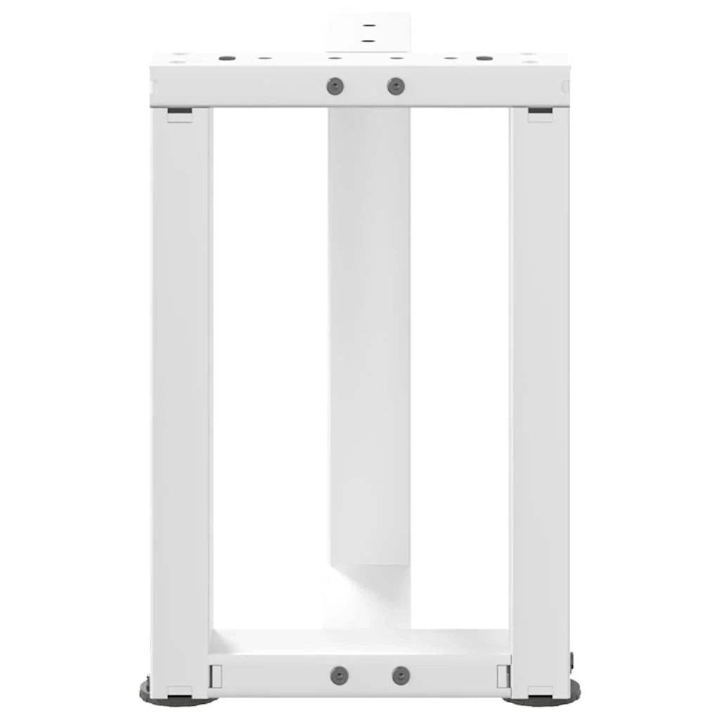 Set di 2 gambe per tavolino da caffè a forma di T dal design moderno 38 x 25 x 43 cm acciaio bianco 02_0057295