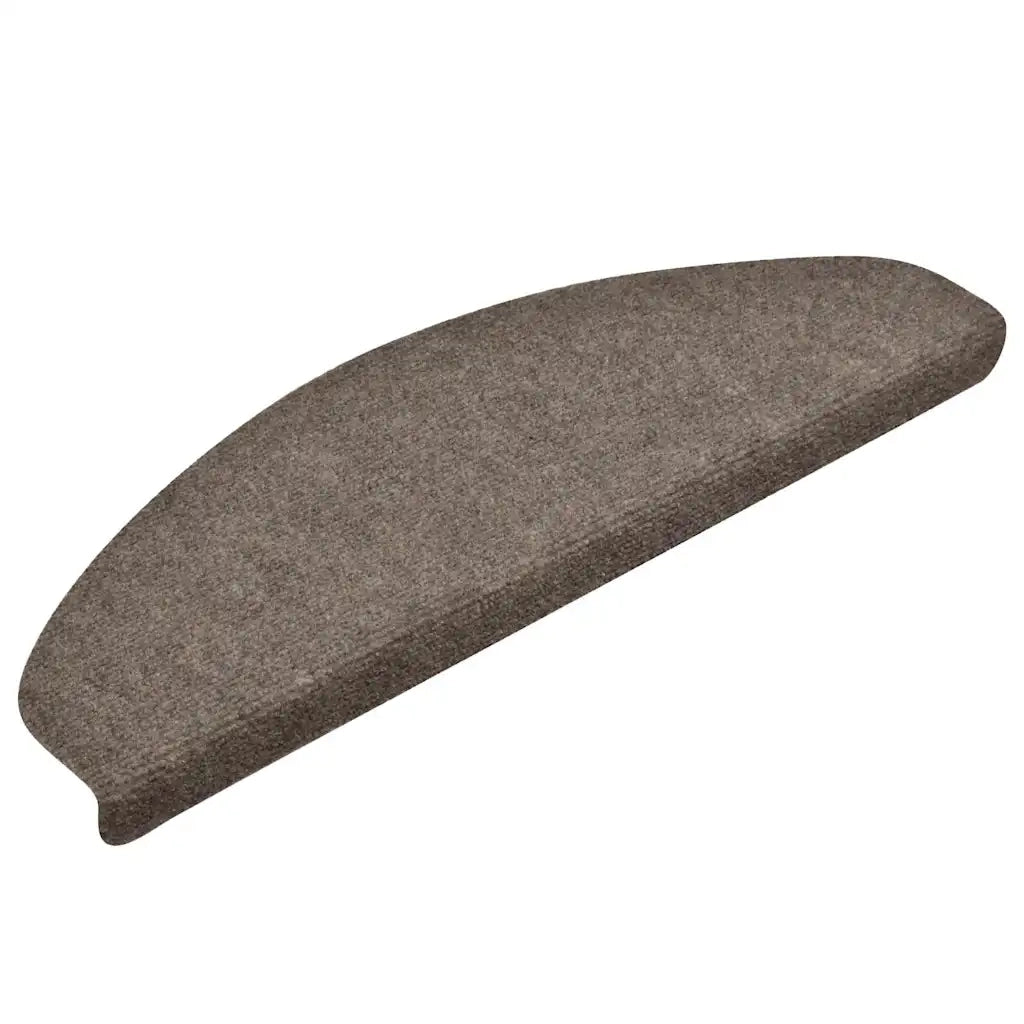 vidaXL Tappetini per scale autoadesivi 30 pz 65x21x4 cm beige semicircolari grandi