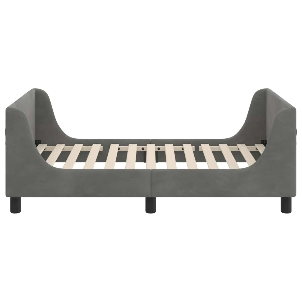Struttura letto bambini con testata Grigio scuro 80 x 160 cm