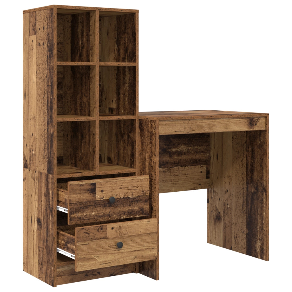 Scrivania con spazio di archiviazione Legno Vecchio Legno ingegnerizzato
