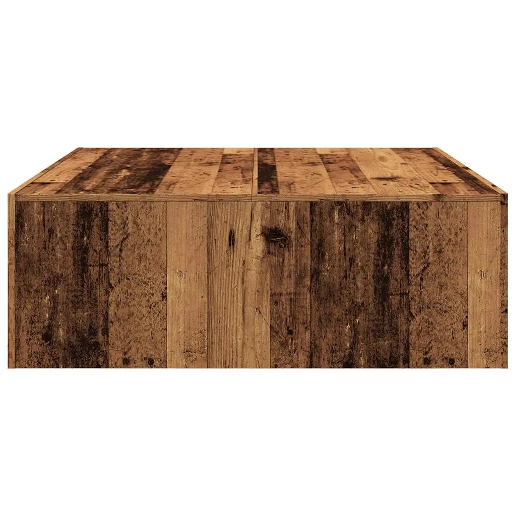 Tavolino Salotto Legno Antico 100x100x35 cm in Truciolato