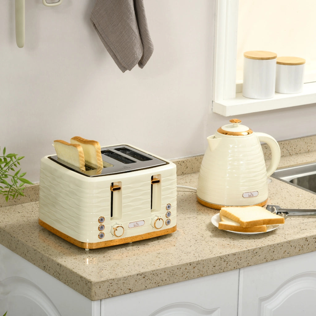 Set Tostapane e Bollitore 2in1 ¨C Xylo ¨C 7 Livelli Doratura, Scongelamento, Beige