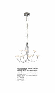 Sosp.Luxury H120 9Luci Vetro - Bizzotto