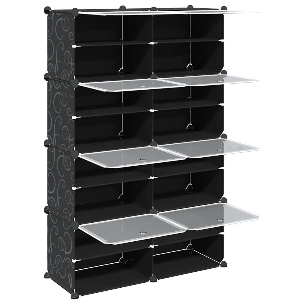 Organizzatore Portaoggetti con 8 Cubi e Ante Trasparenti in PP CFW3159471