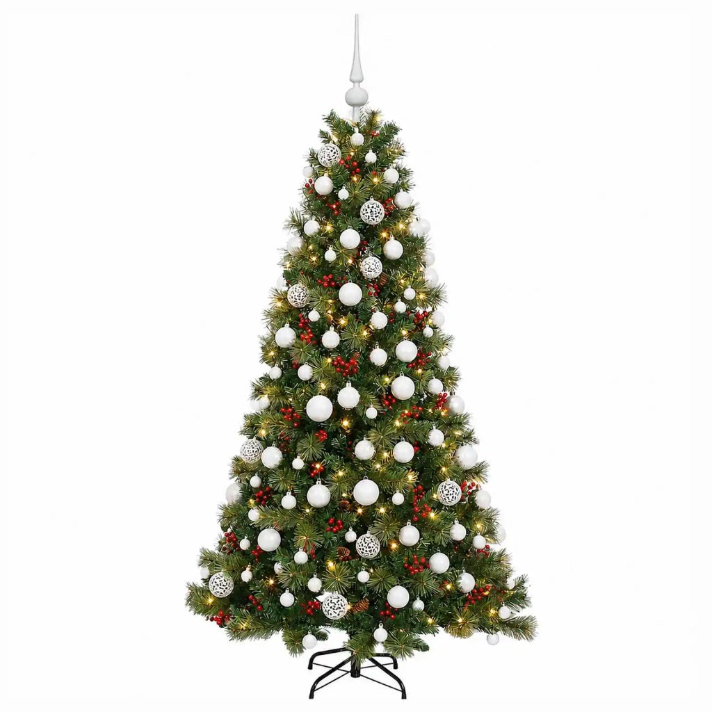 Albero di Natale artificiale con palline 180 cm 300 LED 3467110