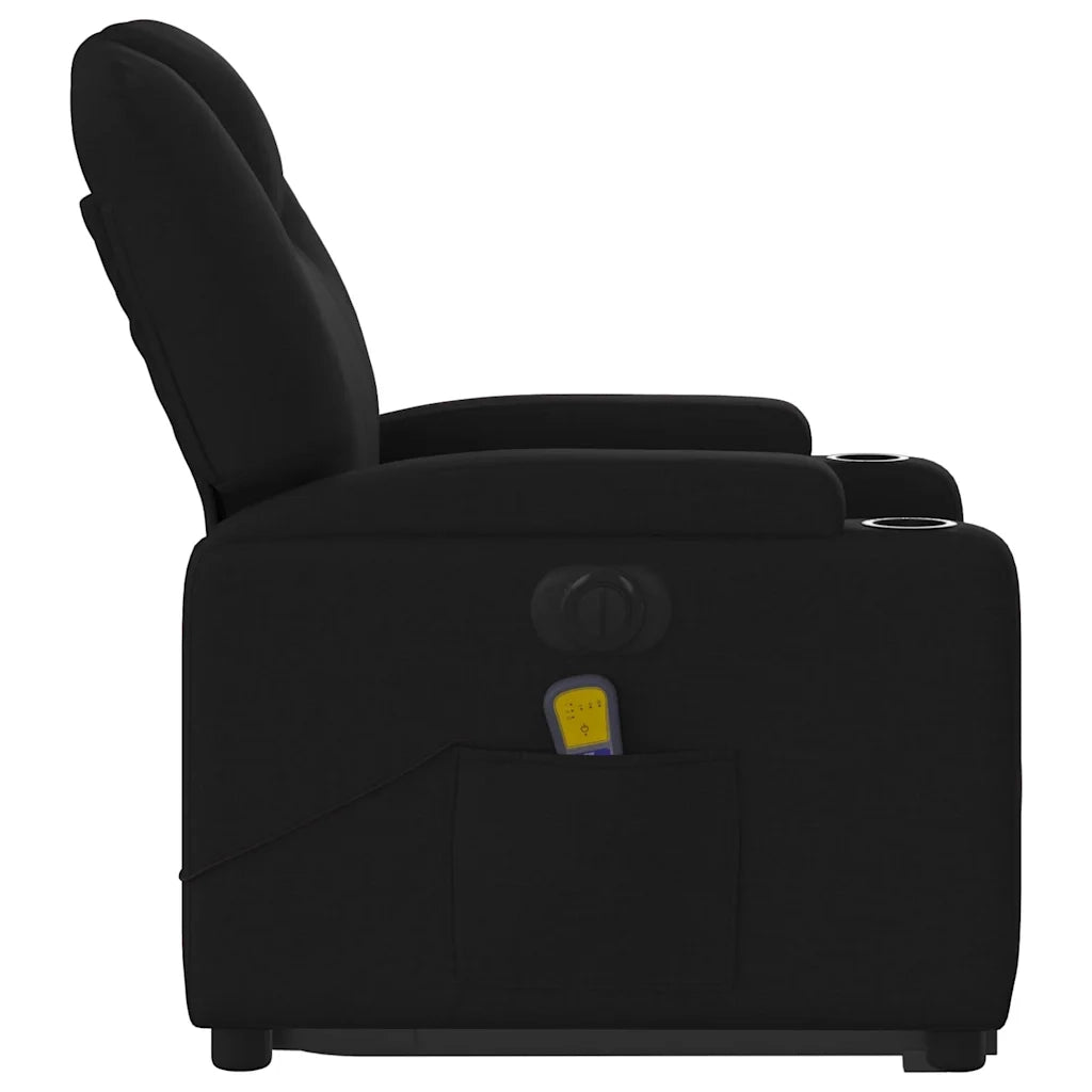 Poltrona Alzapersona Massaggiante Elettrica Nera in Tessuto 3204406