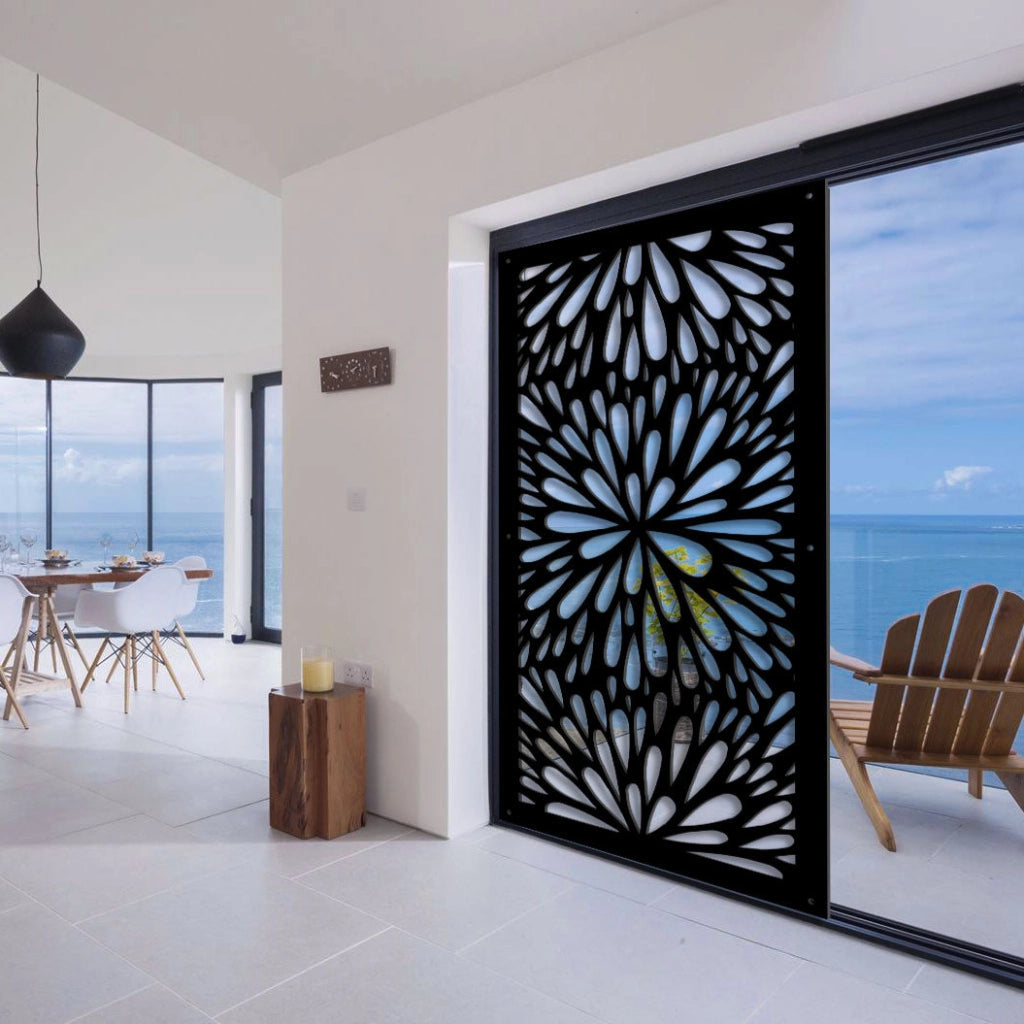 SQUIRT - Pannello in PVC traforato - Parasole Misura: 73x148 cm, Colore: nero
