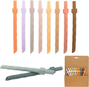 Decine di rietelli in silicone riciclabili - spazzola per rietelli da pulizia - 138 cm di lunghezza - BPA libero - per bevande calde e fredde