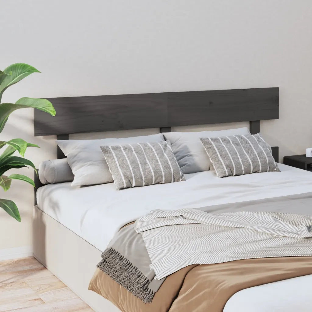 Testiera per Letto Bianca 154x3x81 cm Legno Massello di Pino 819077