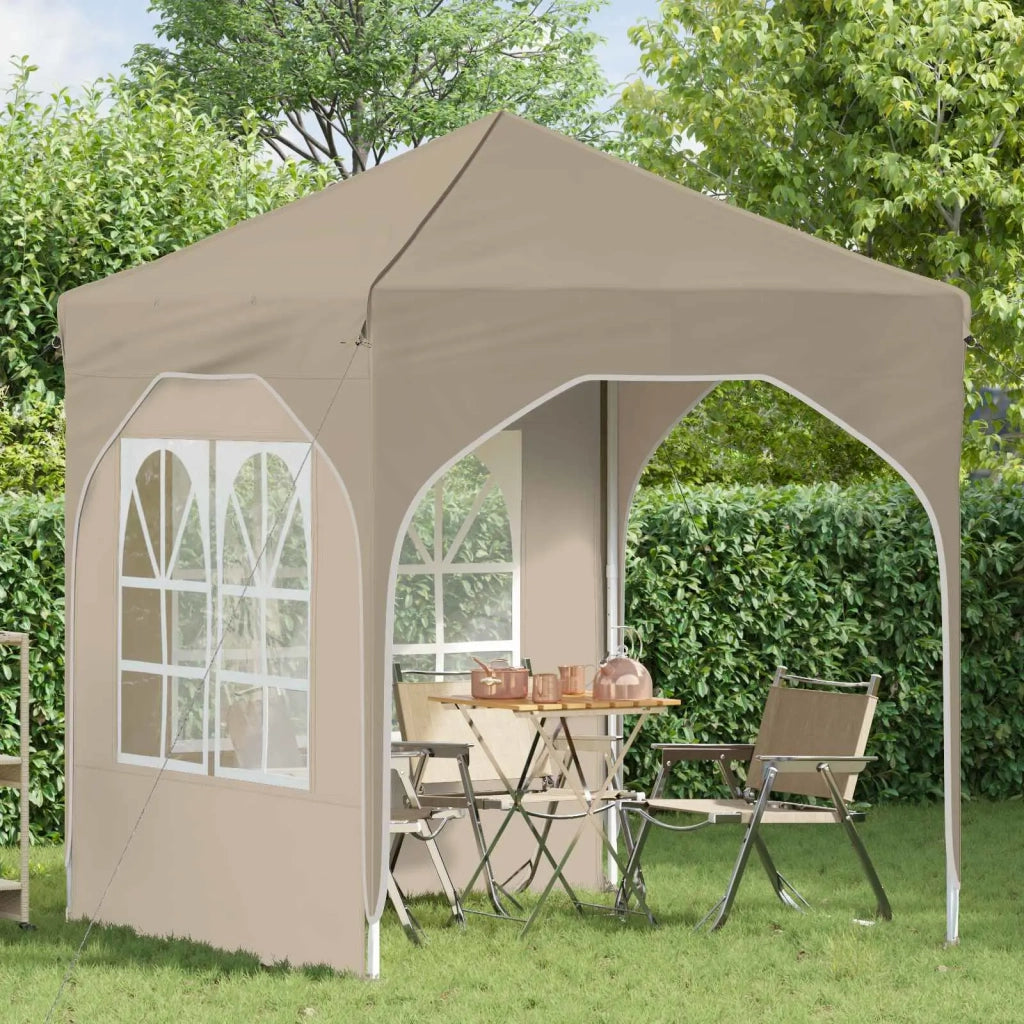 Tenda per feste a pop-up 192 x 192 x 245 cm Crema 42019823