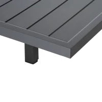 Tavolo da Giardino Allungabile per 8-10 Persone, in Alluminio, 135-270x90x75cm, Grigio
