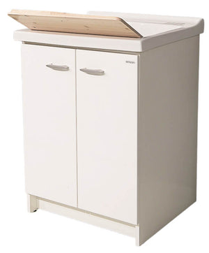 Mobile Lavatoio 83x60x87 cm 2 Ante Asse in Legno Montegrappa Acqua Marella Bianco Lucido