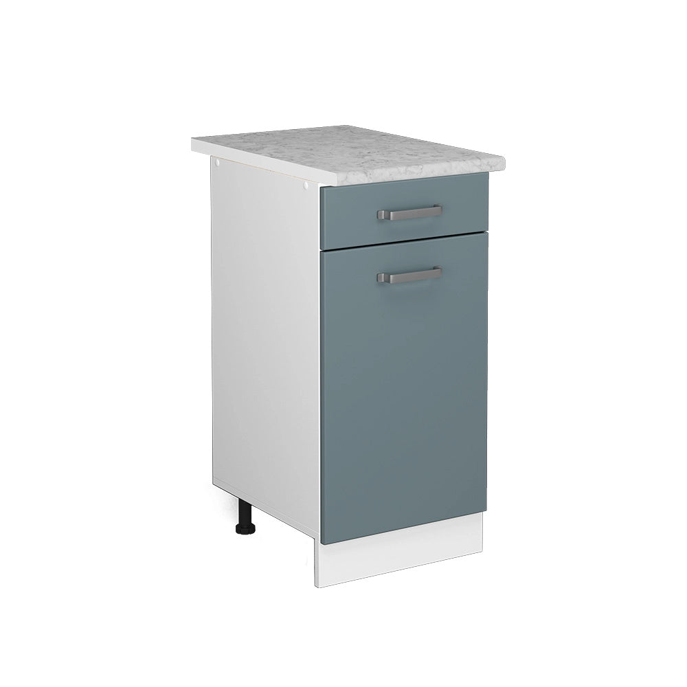 Vicco Base universale Grigio-blu 40 cm con cassetto, con piano di lavoro