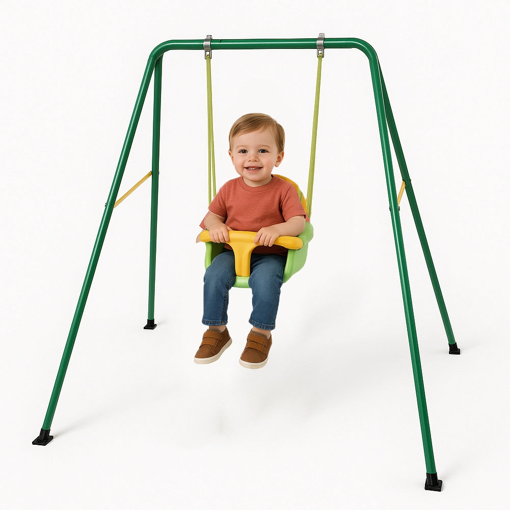 Altalena Baby per Bambini da Esterno Giardino Dondolo con Sediolone in Metallo