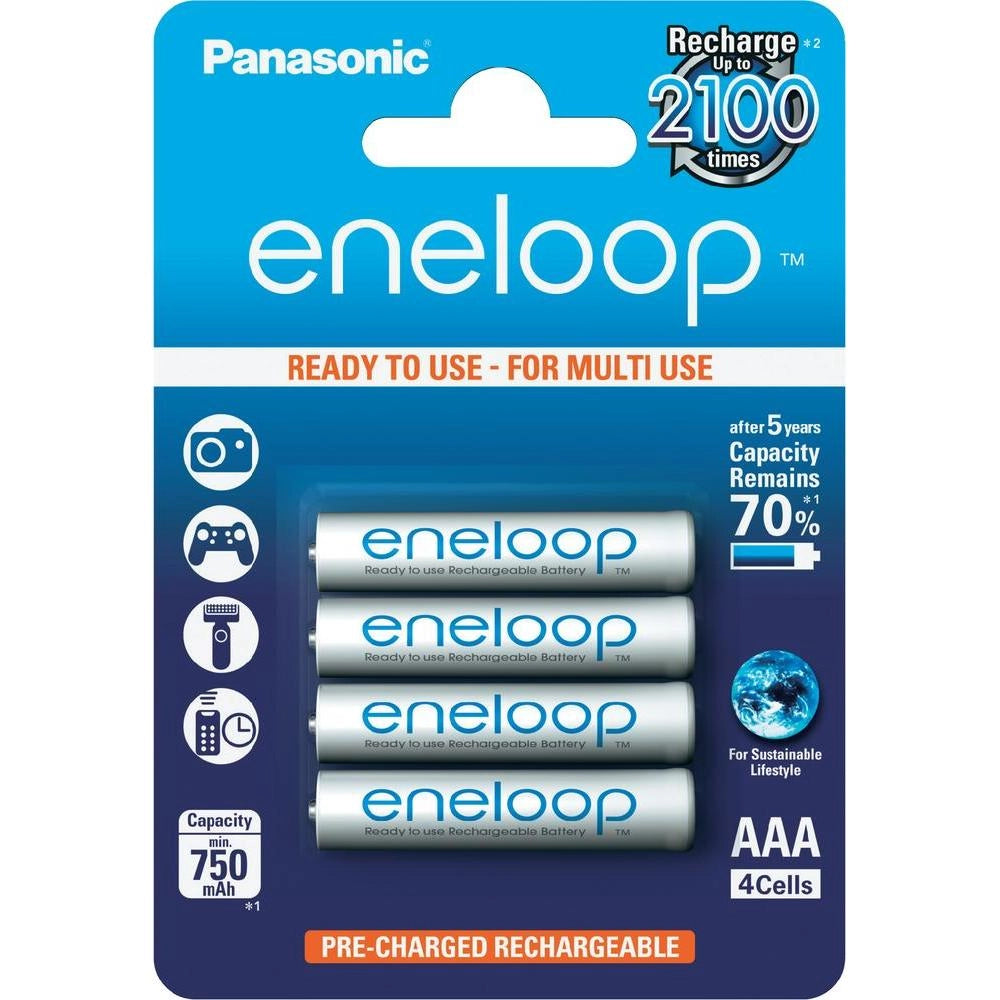 BATTERIA ricaricabile ministilo Panasonic ENELOOP NIMH 800 mAh 4pz
