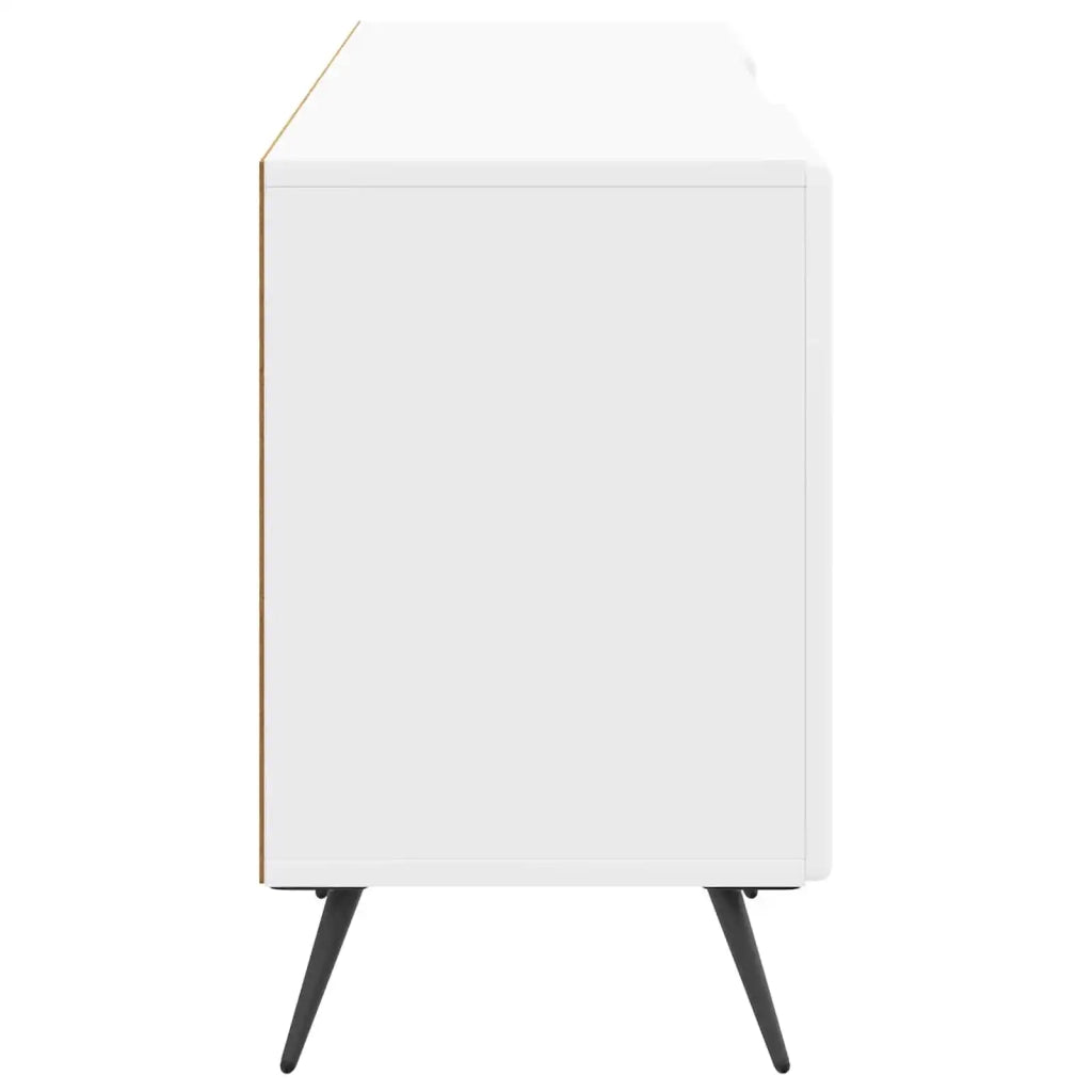 Mobile TV Bianco Lucido 150 x 31 x 50 cm Legno ingegnerizzato