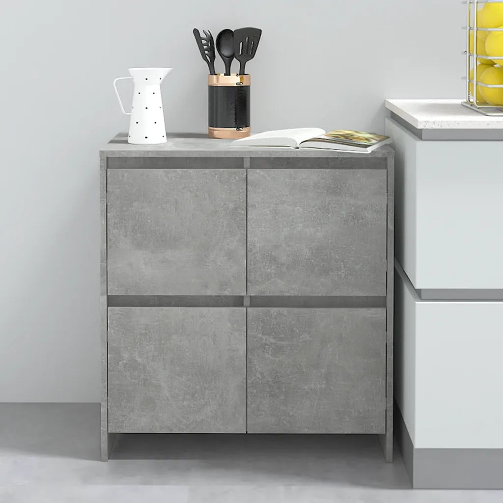 Credenza Grigio Cemento 70x41x75 cm in Truciolato cod mxl 11960