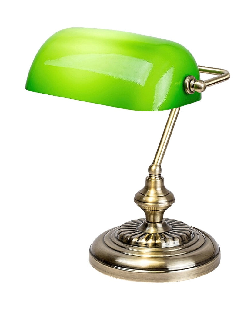 Lampada da scrivania Bank verde/marrone E27 Rabalux 4038