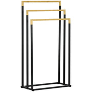 Scala Porta Asciugamani ¨C Zephmum ¨C Bamb¨´ Nero 45x22.5x86 cm