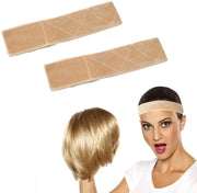 Pruikband Verstelbare Antislip per Capelli - 2 Pezzi - Fodera in Velluto Oro - Comodo - Protezione Naturale per i Capelli